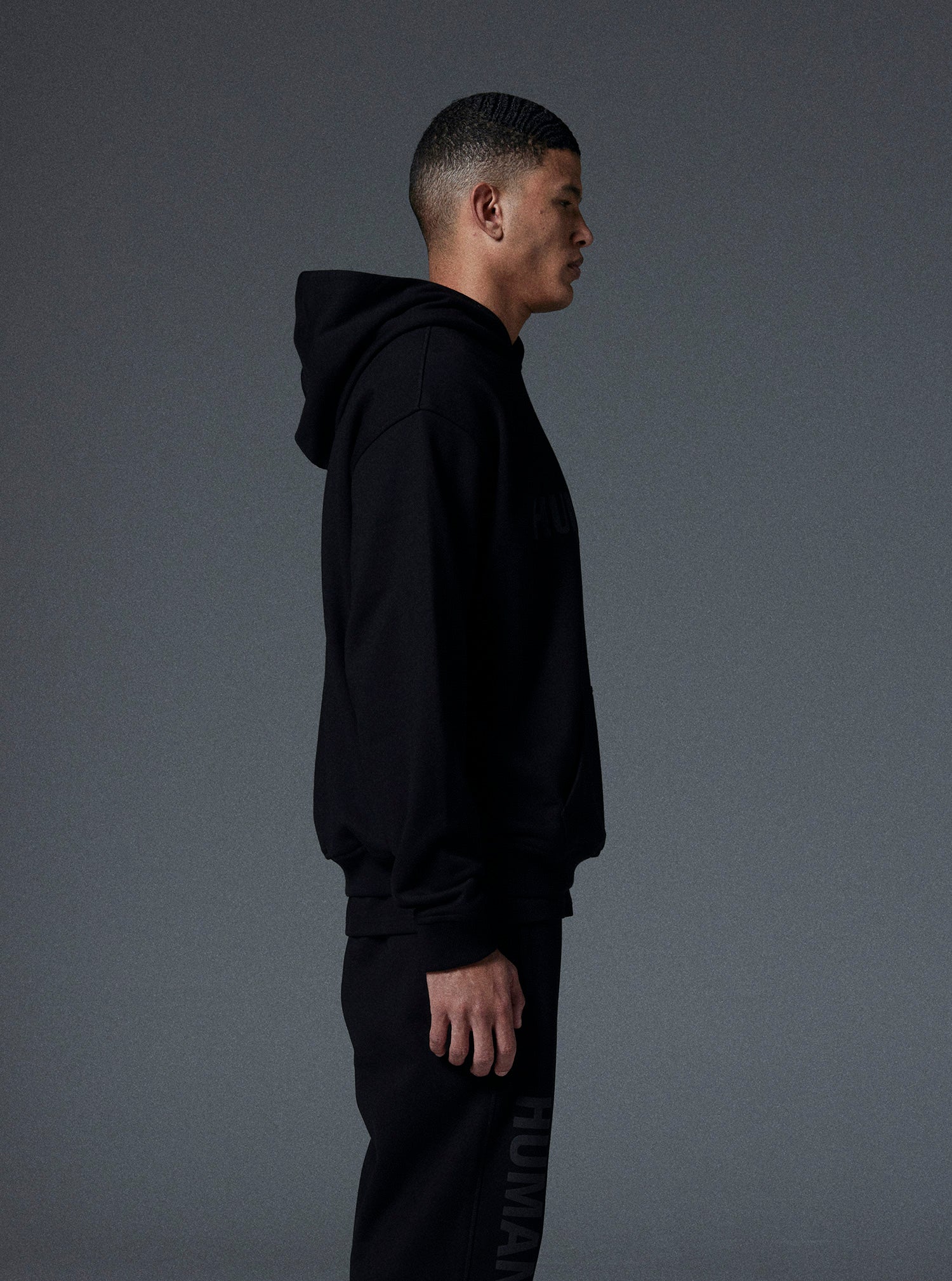 Human Hoodie in Jet Black