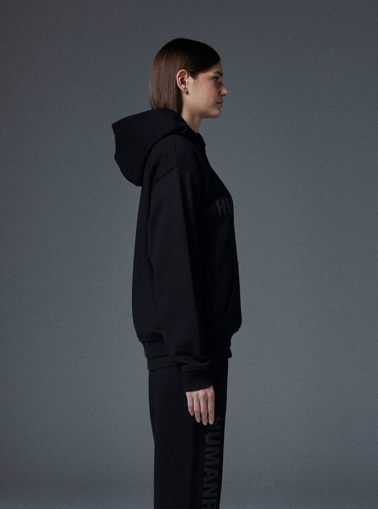 Human Hoodie in Jet Black