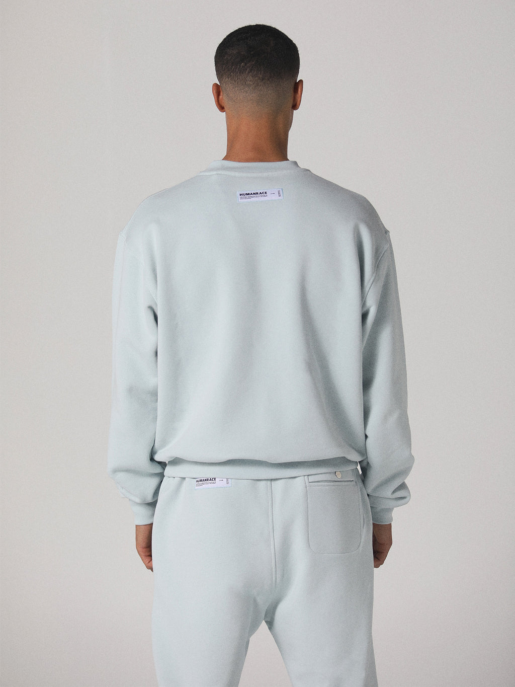 World Crewneck in Soft Blue