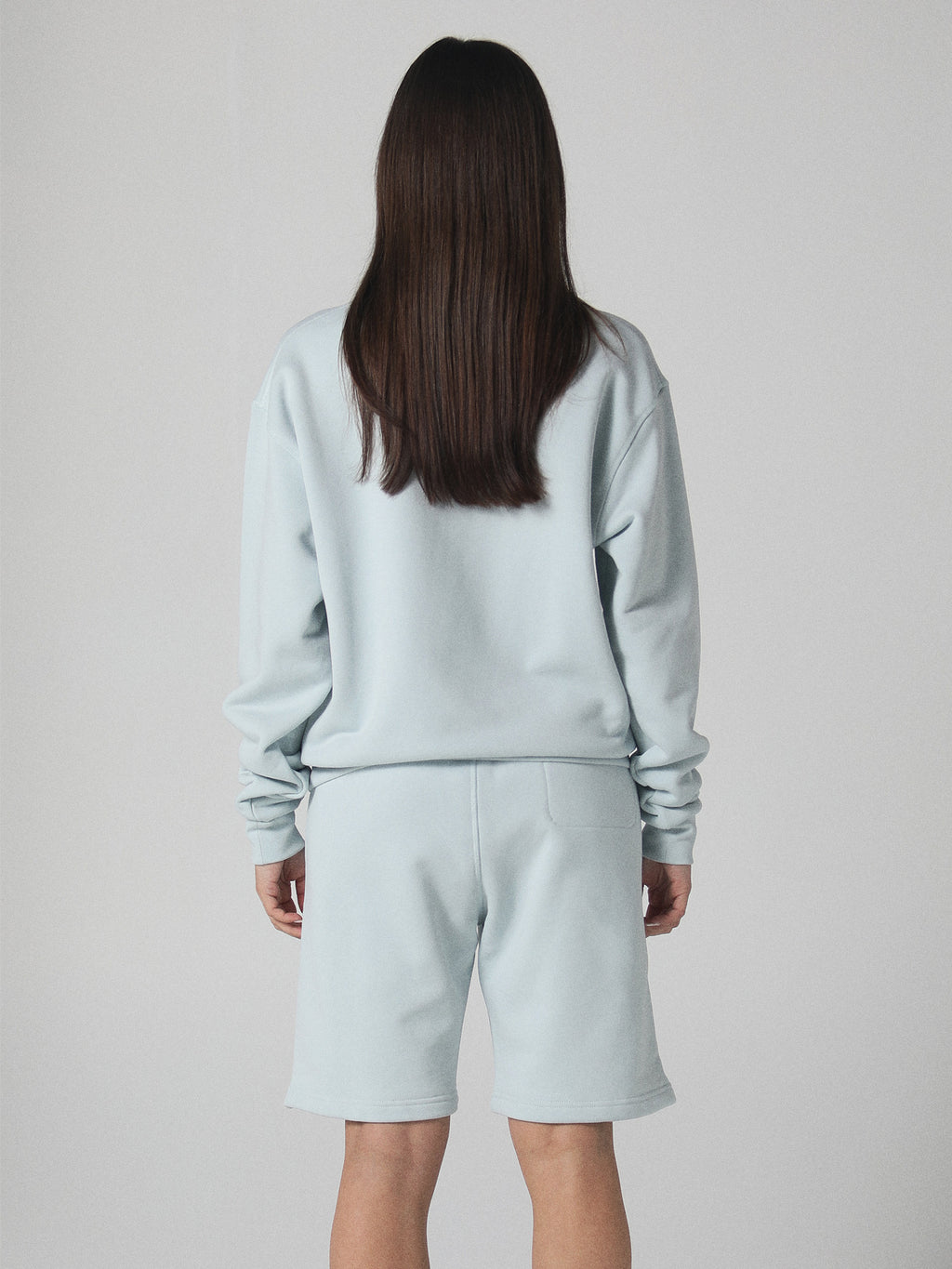 World Crewneck in Soft Blue