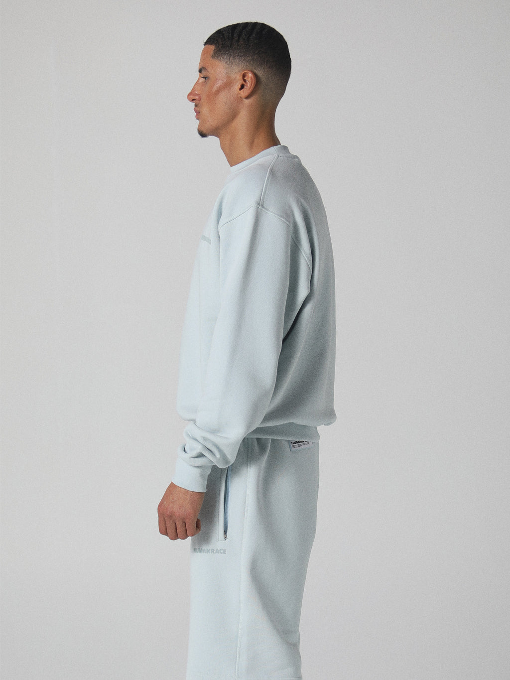 World Crewneck in Soft Blue