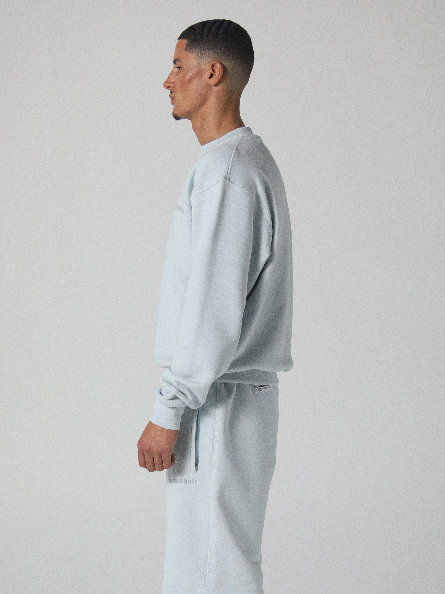 World Crewneck in Soft Blue