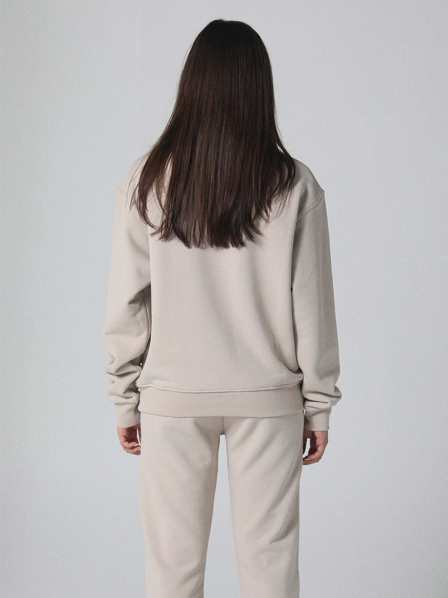 World Crewneck in Deep Taupe